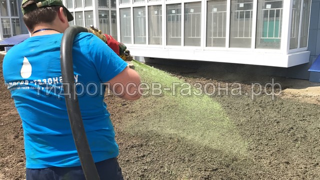 ЖК ВРЕМЕНА ГОДА г. Анапа гидропосев газона