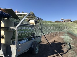 Гидропосев газона в городе Ефремов, Тульская область
