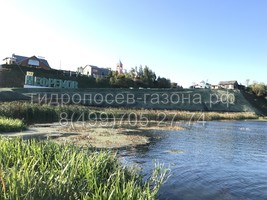 Гидропосев газона в городе Ефремов, Тульская область
