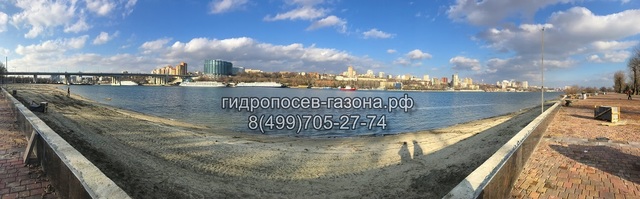 Панорама набережной парка вблизи стадиона Ростов Арена  