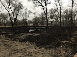 Парк в Ростове на Дону - подготовка к гидропосеву газона